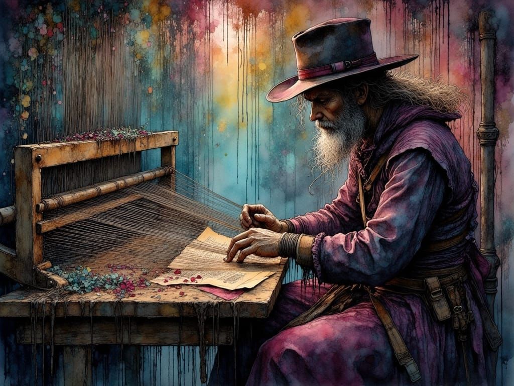 Mysterious Weaver Ensnared in Noctilucent Dreams