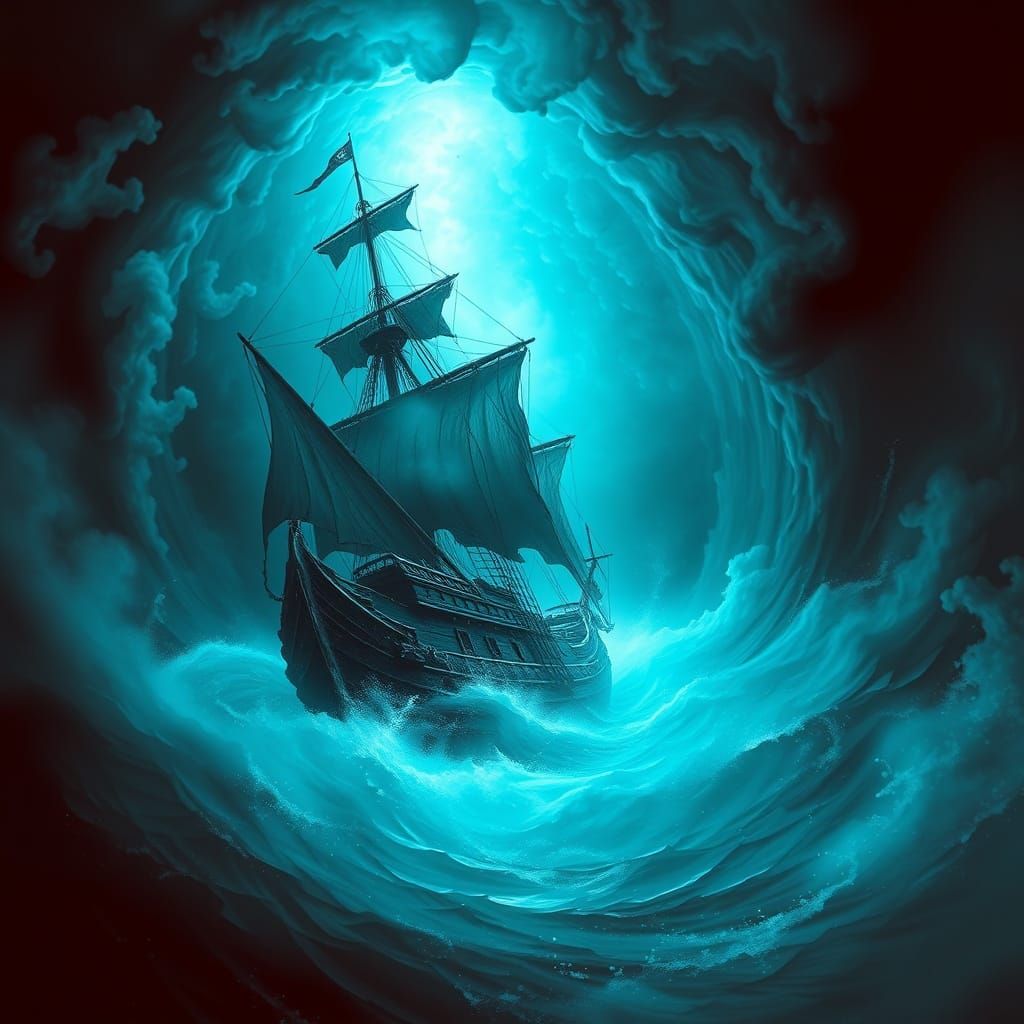 Pirate Ship Consumed by the Bermuda Triangle's Mysterious Vo...