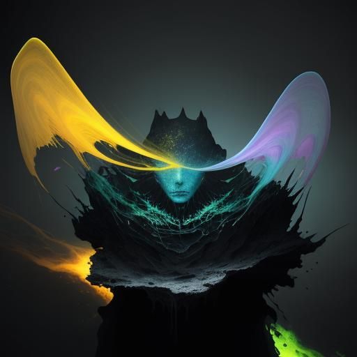 Dissolving Alien in Space: Surreal Glitch Art