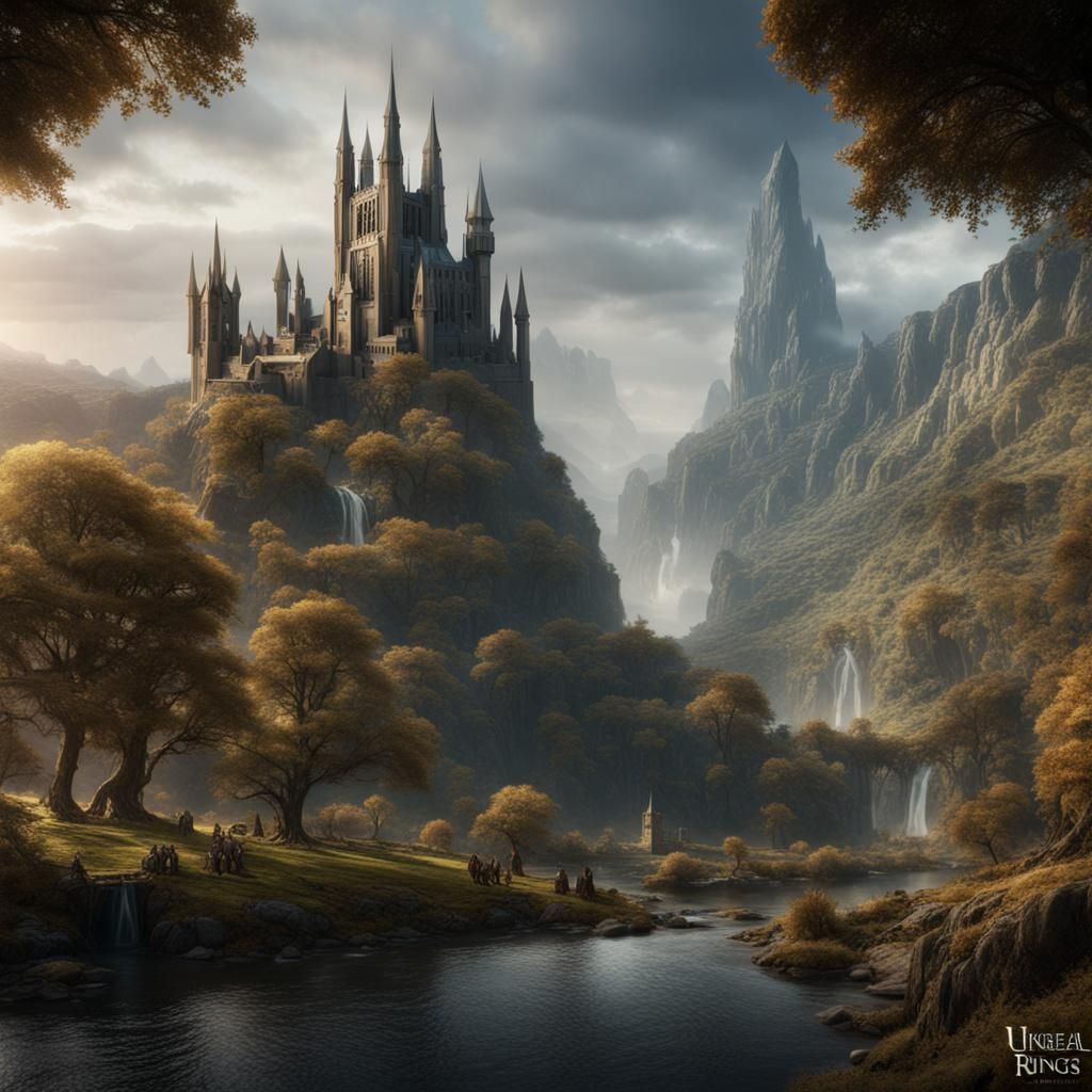 Fantasy Landscape in a Detailed Matte Painting