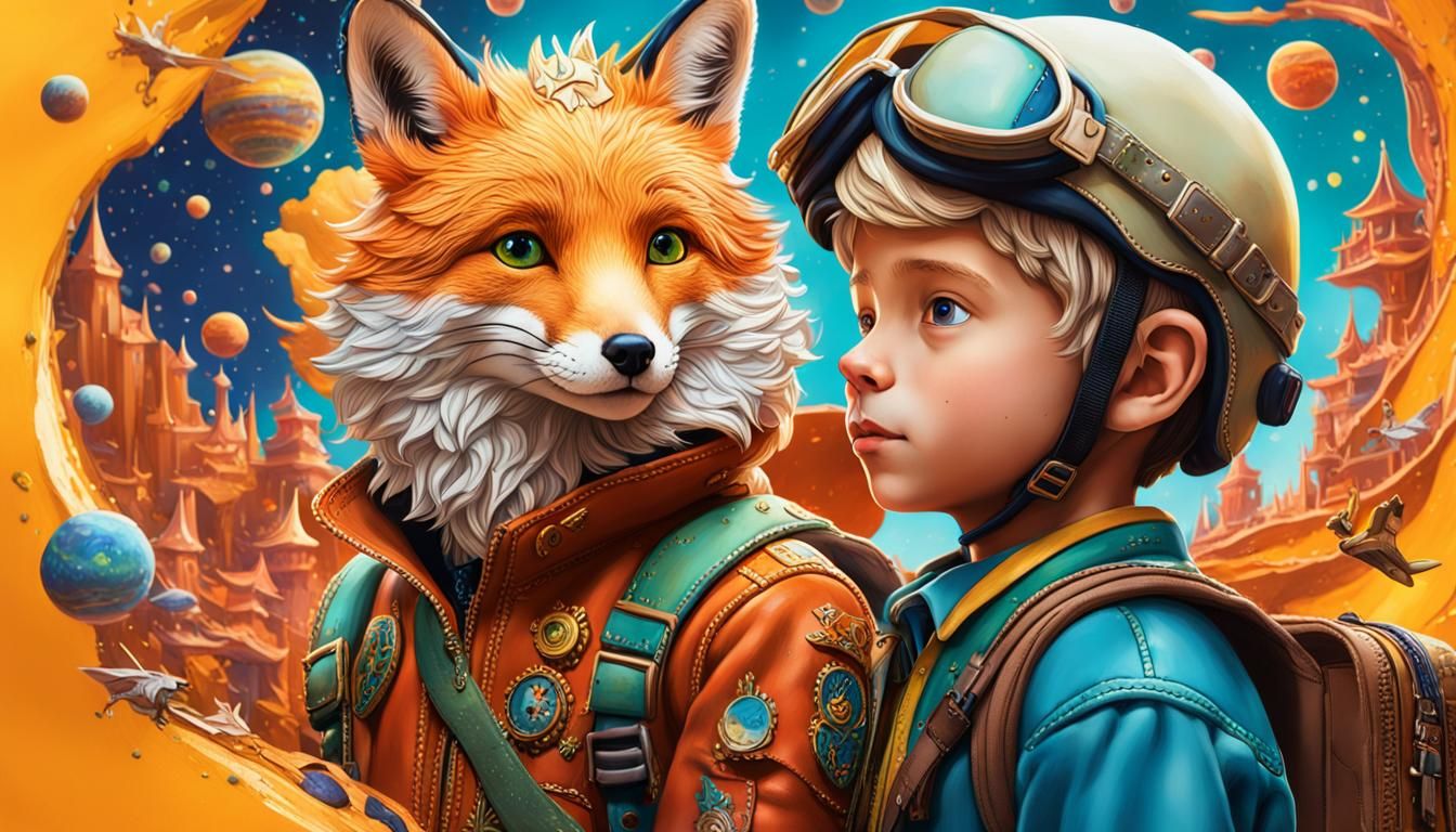 Little Prince's Journey: Hyperrealistic Detailed Art