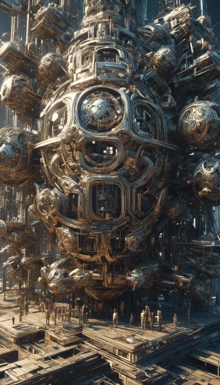 <lora:Dadaist forms:1.0> <lora:TechScapes:1.0> A massive Cosmic megastructure in deep space. Photorealistic hyperdetaile...