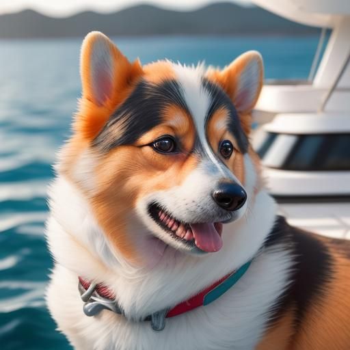 Corgi Captains a Yacht: A Professional Portrait