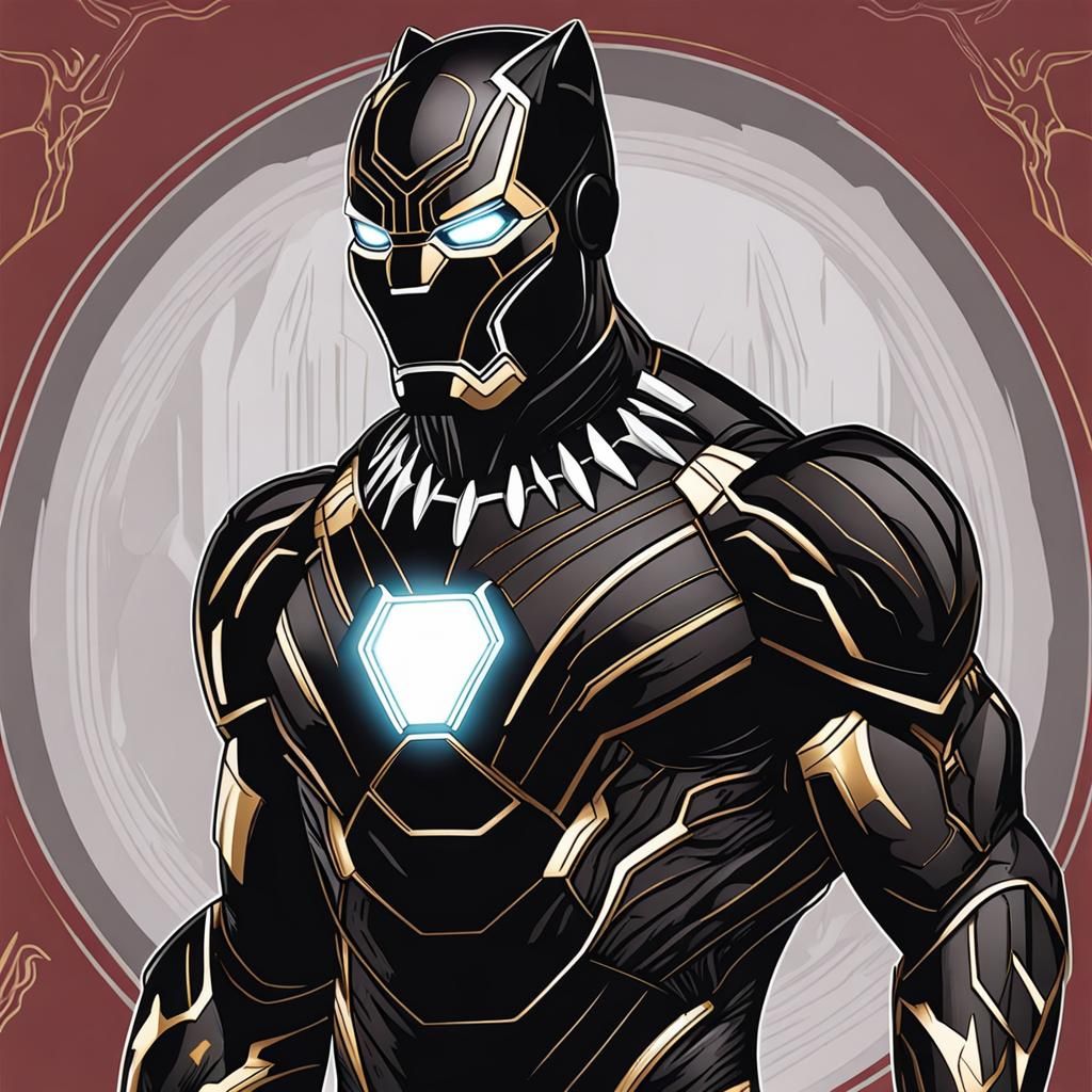 Black Panther as Iron Man Fusion
