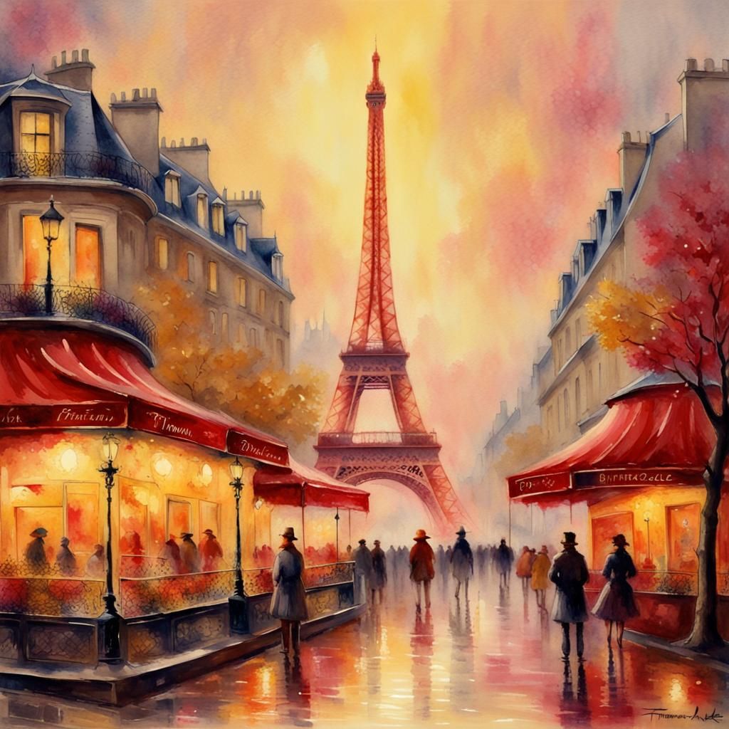 Paris in red