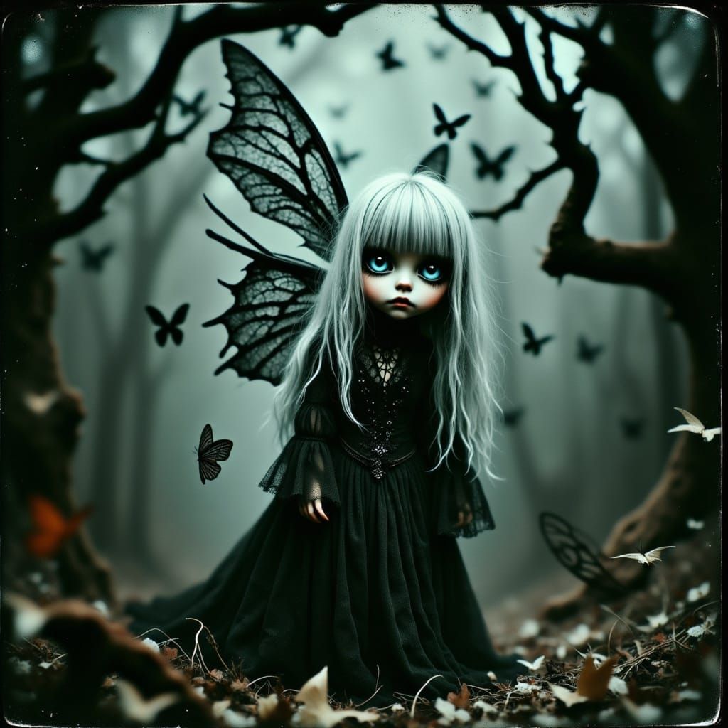 Sorrowful Chibi Fairy Confronts Dark Forest