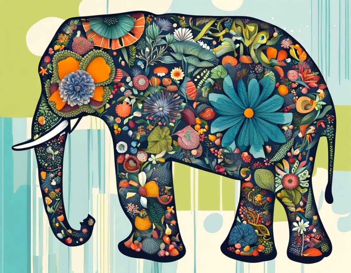 Delicate Jello Elephant Art