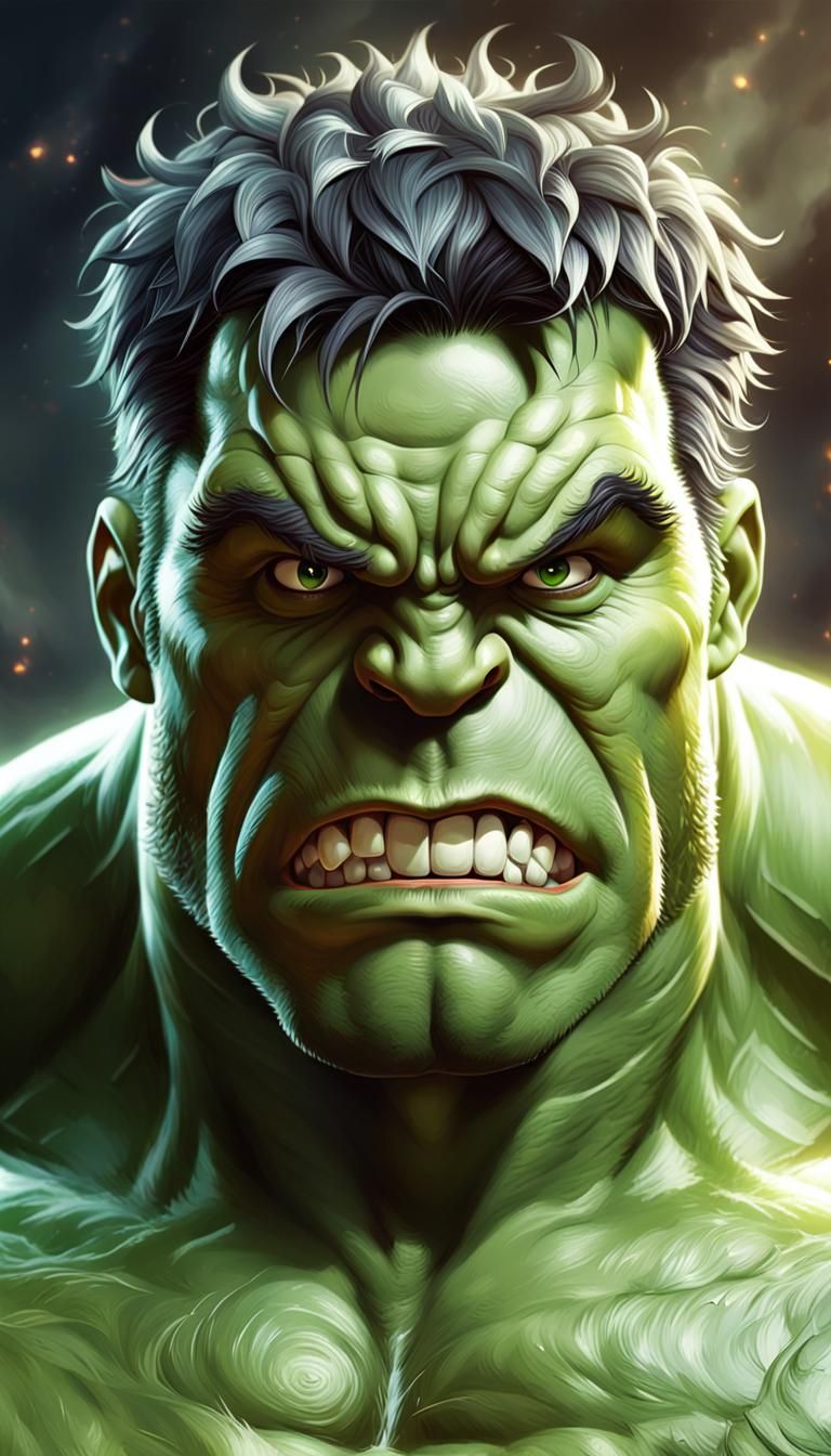 Steve Urkel as the Hulk: Digital Art Illustration