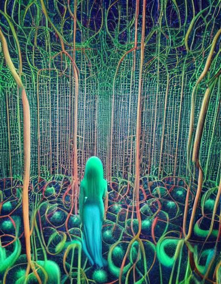 Chilling Fairytale Simulation Rendered as Oil Painting