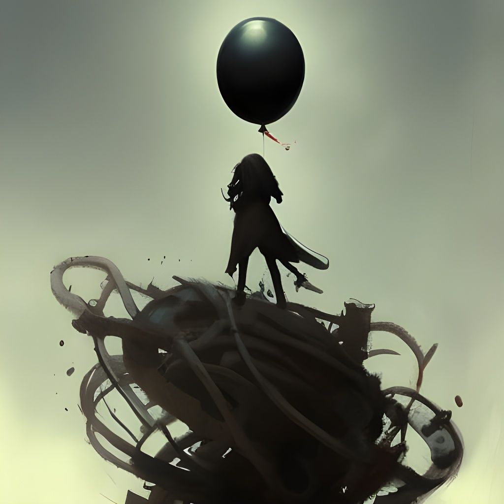 Sinister Balloon Monster in Gothic Style