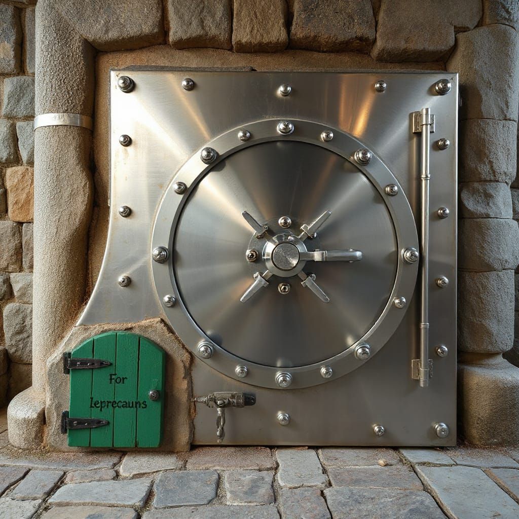 Giant Steel Safe with Leprechaun Door