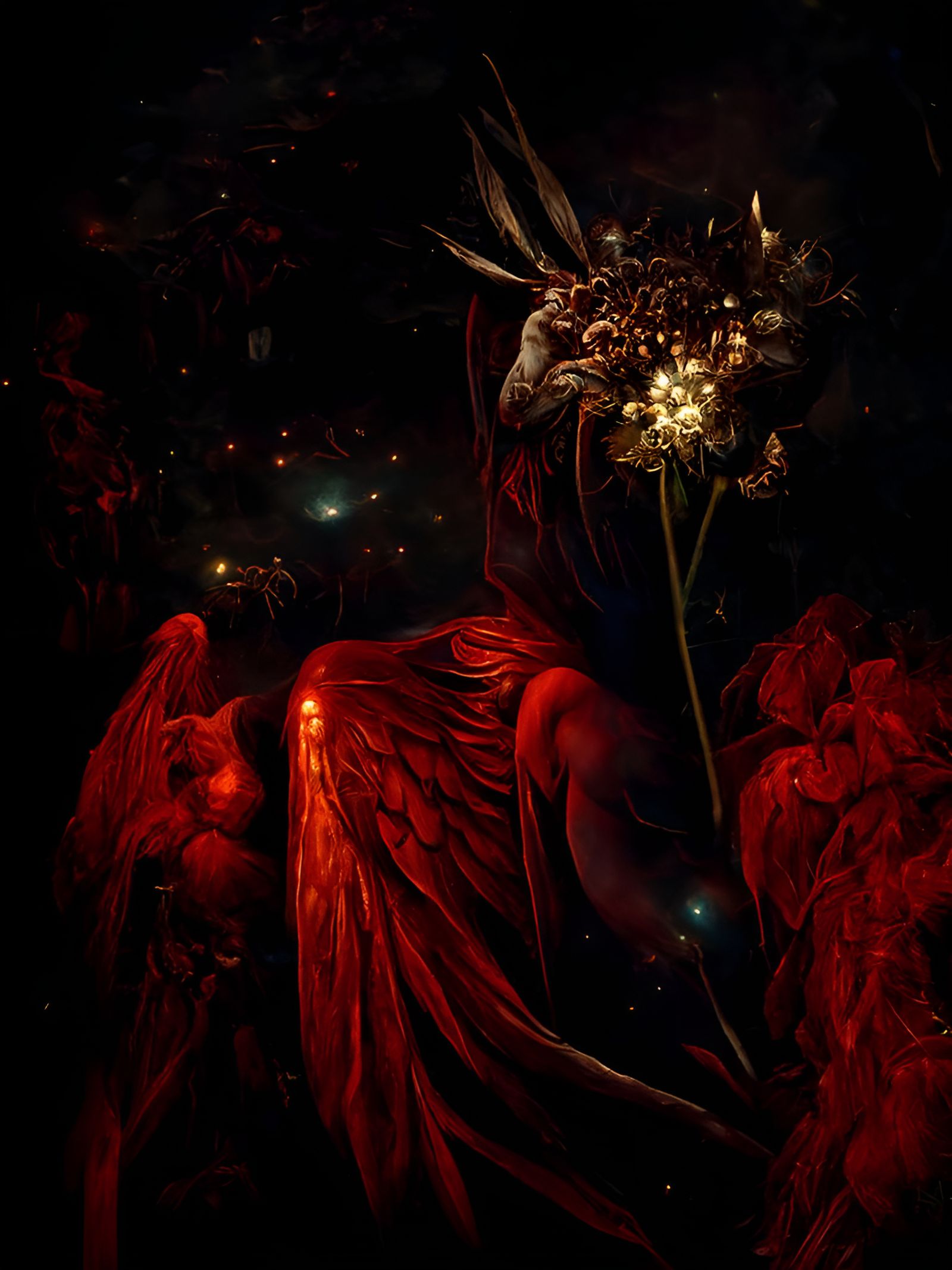 Lucifer the Astronomer in a Psychedelic Garden