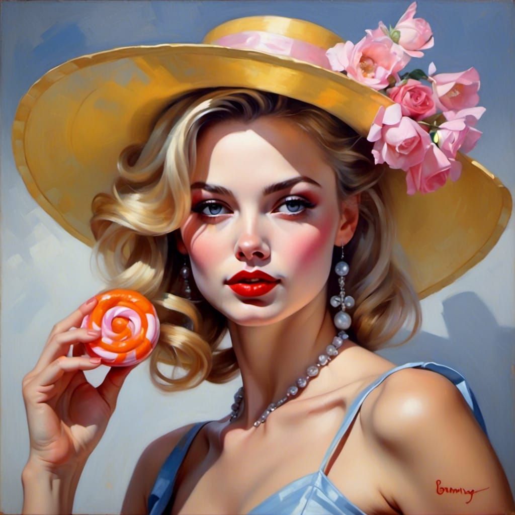 Colorful Candy Girl Portrait