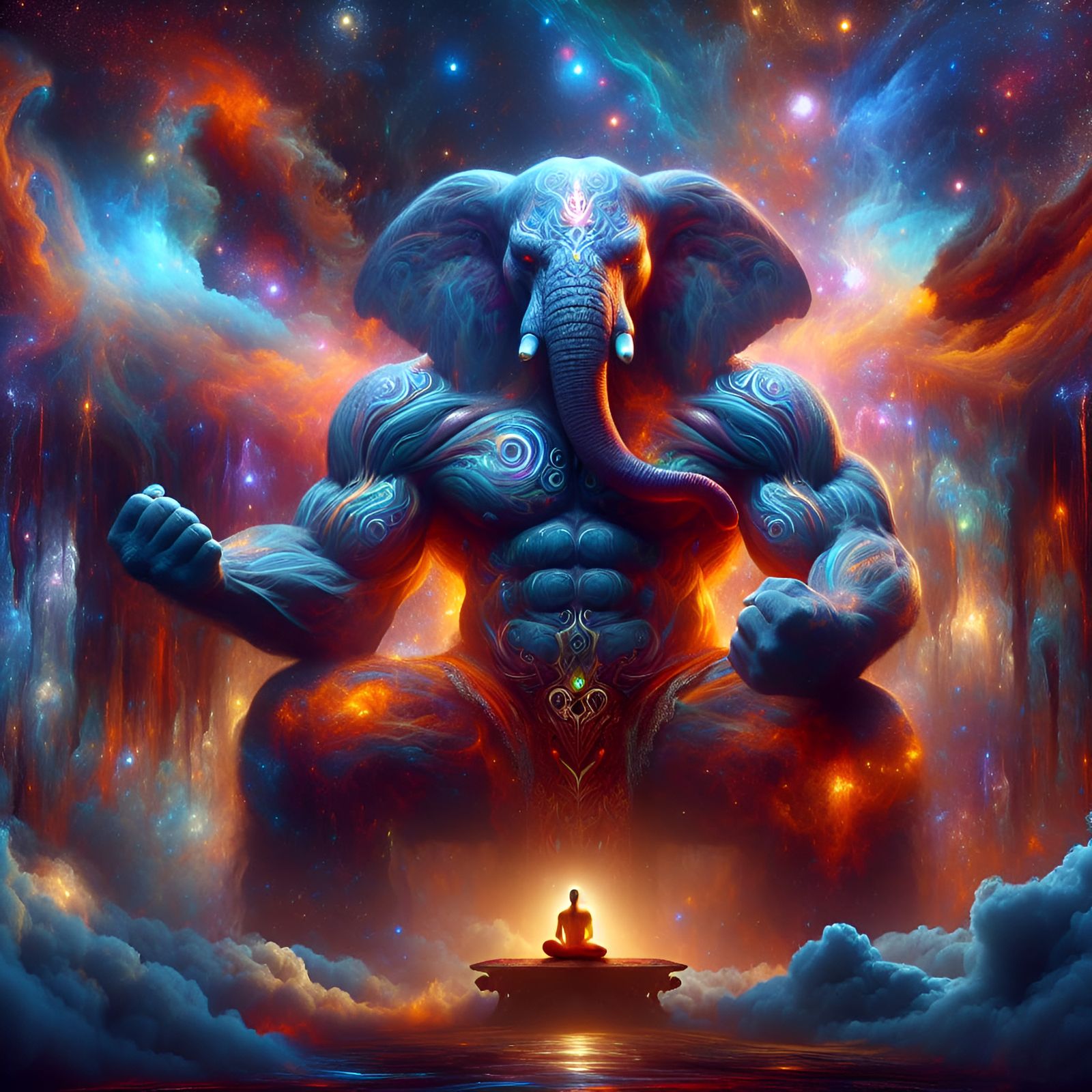 Astral Elephant Flexing: A Trance Album Cover