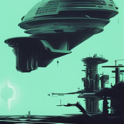 Derelict Space Station Infested by Aliens