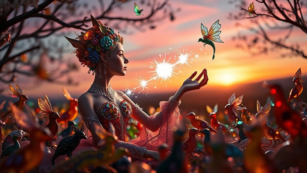 Enameled Glass Figurines in Surreal Bio Art Scene