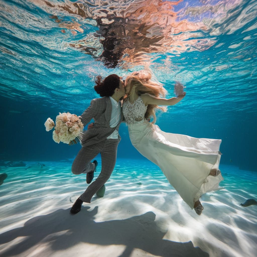 Avant-Garde Underwater Wedding Fantasy