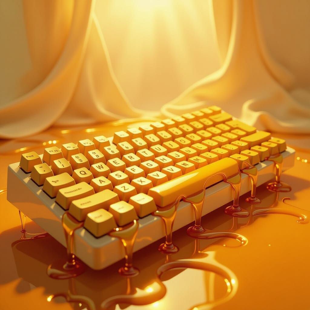 Surreal Honey Keyboard Digital Painting