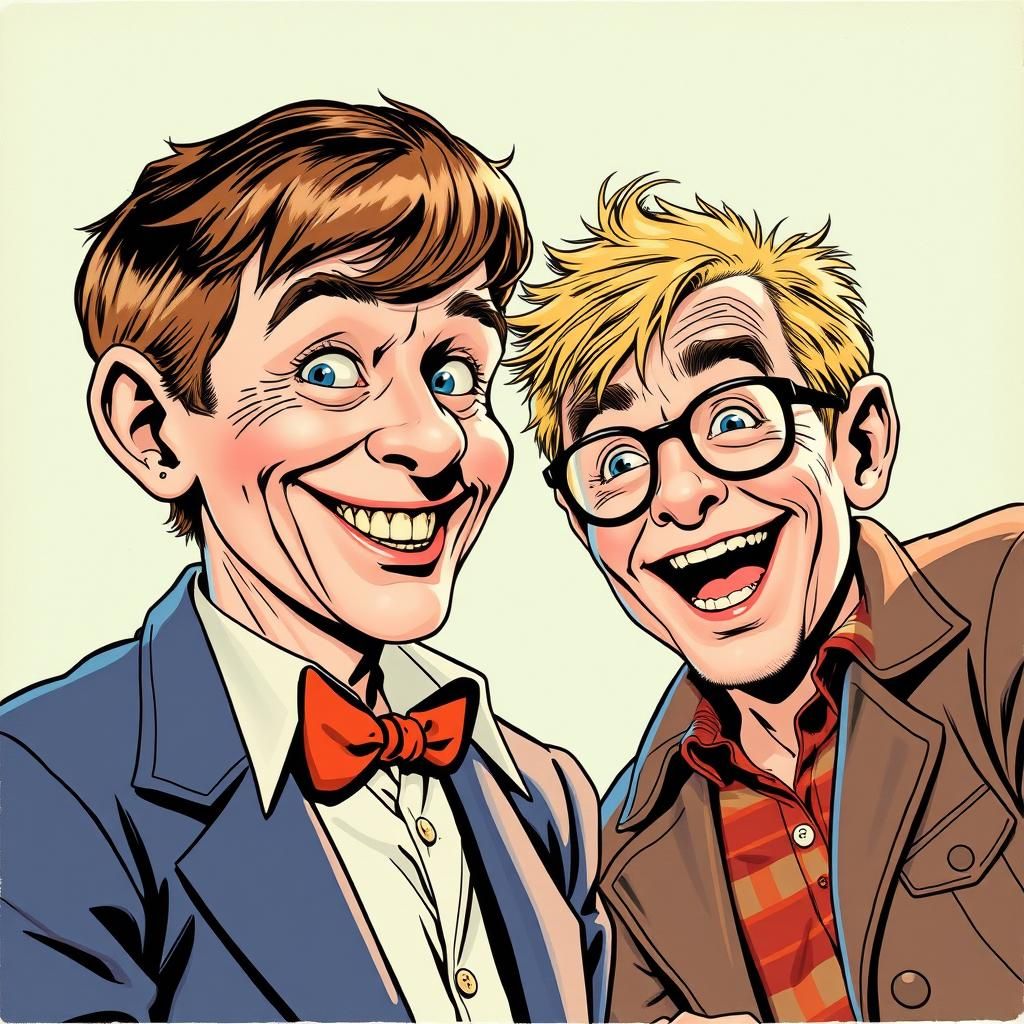 Alfred E. Neuman Portrait in Comic Book Art
