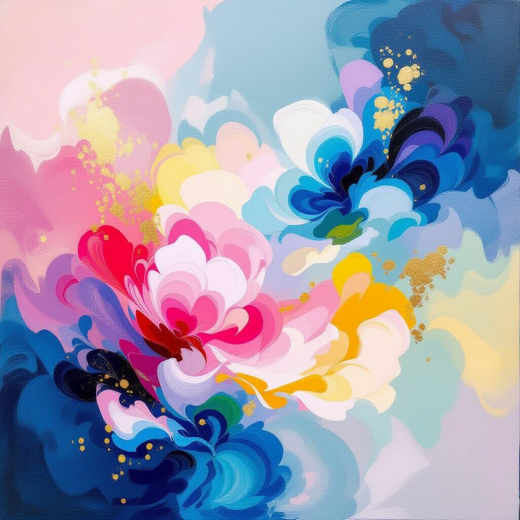 Modern Impressionistic Painting with Radiant Colors