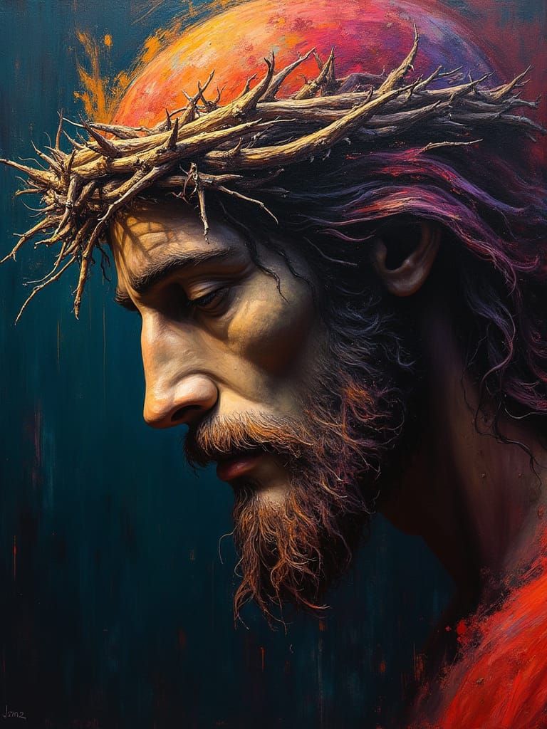 Jesus Christ and his crown of thorns