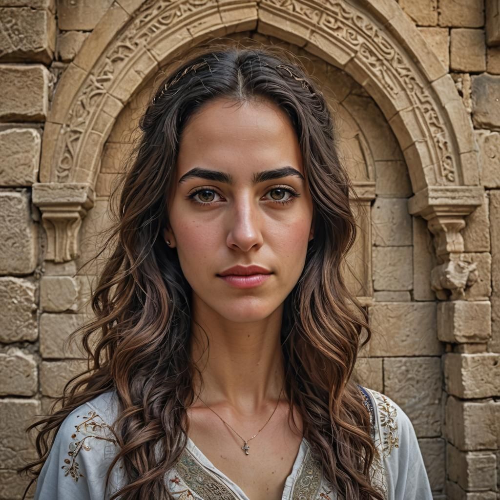 Portrait of a Beautiful Israeli Woman in Jerusalem