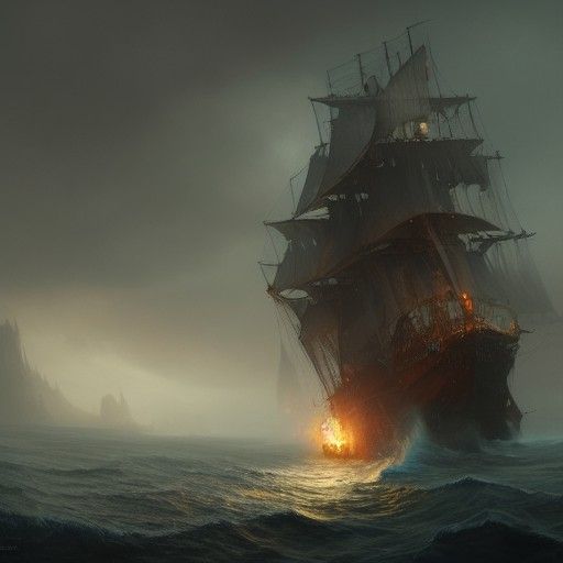 The Flying Dutchman: Dark Fantasy Concept Art