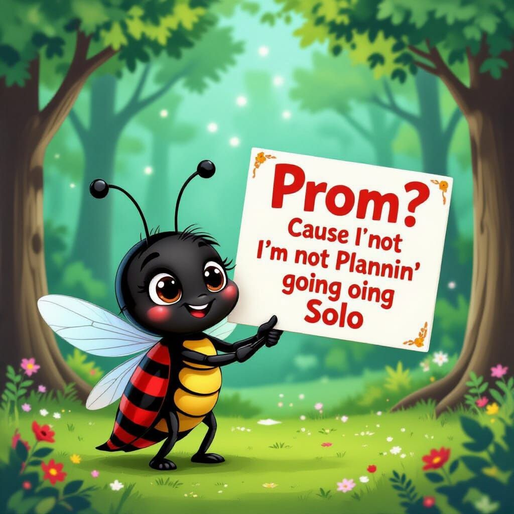 Jitterbug Promposal in a Magical Forest Setting