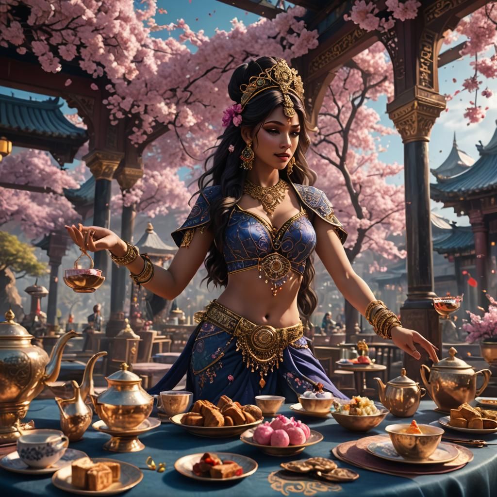 Belly Dancer at Sakura Afternoon Tea Party