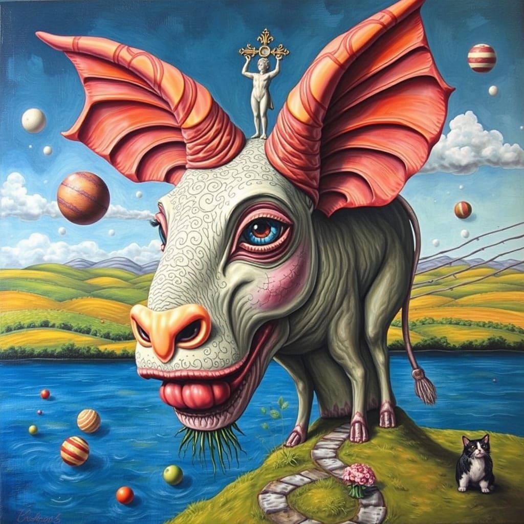 Surreal Art Deco Painting