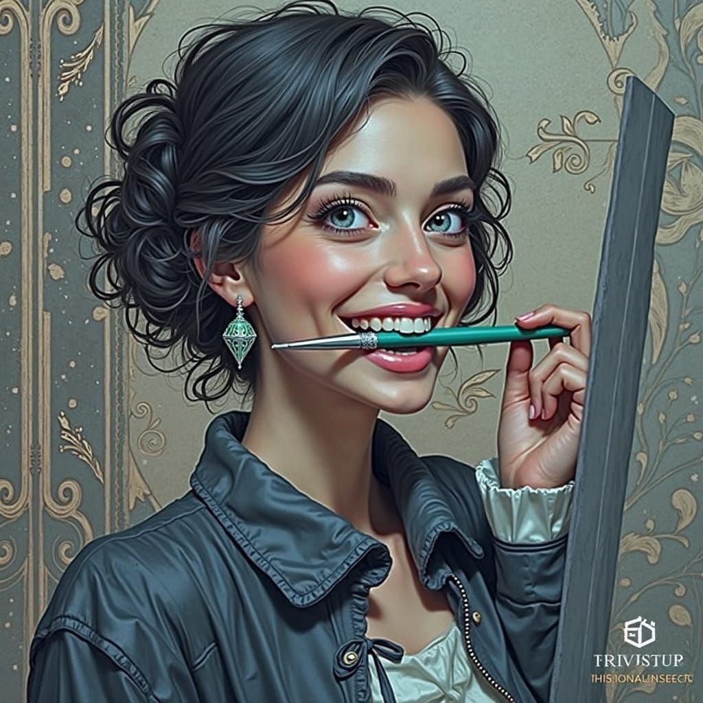 Enchanted Painter in Fantasy Concept Art Style