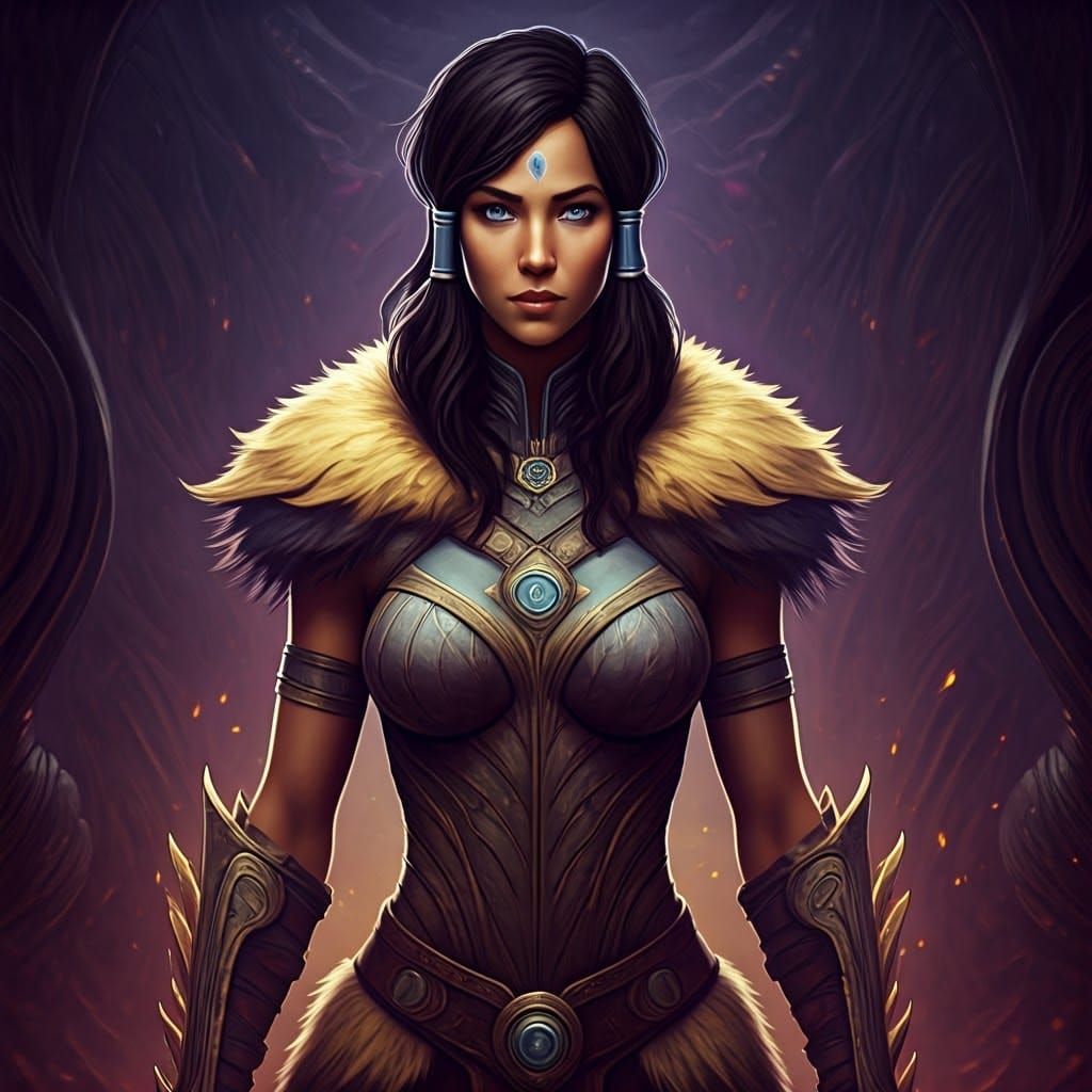 Heroic Fantasy Adventurer in Dark Realm