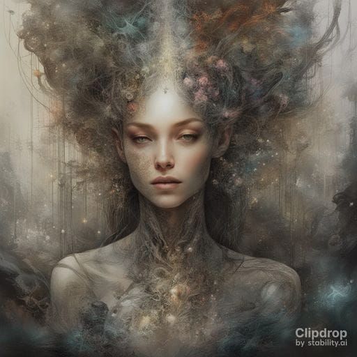 StarChild in Ethereal Realm: AI Interpretation