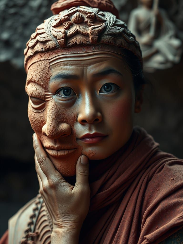 Tibetan Woman Transforms into Terra-Cotta in a Mysterious Ar...