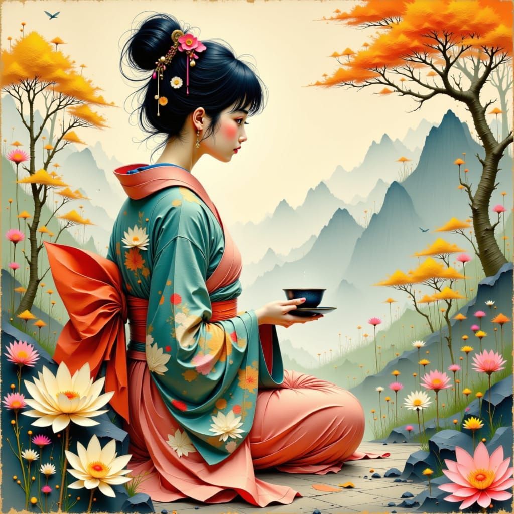 Yakubarai Tea Ceremony in Traditional Japanese Style