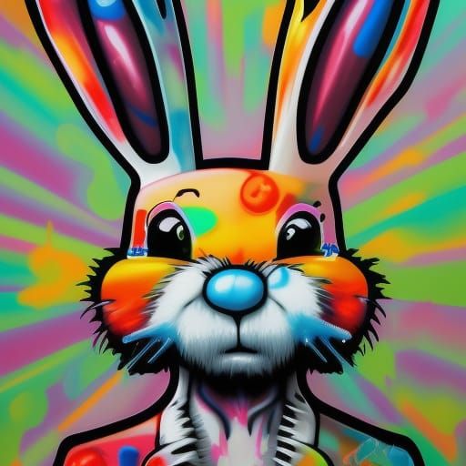 Twiztid Easter Rabbit Graffiti Art in Street Style