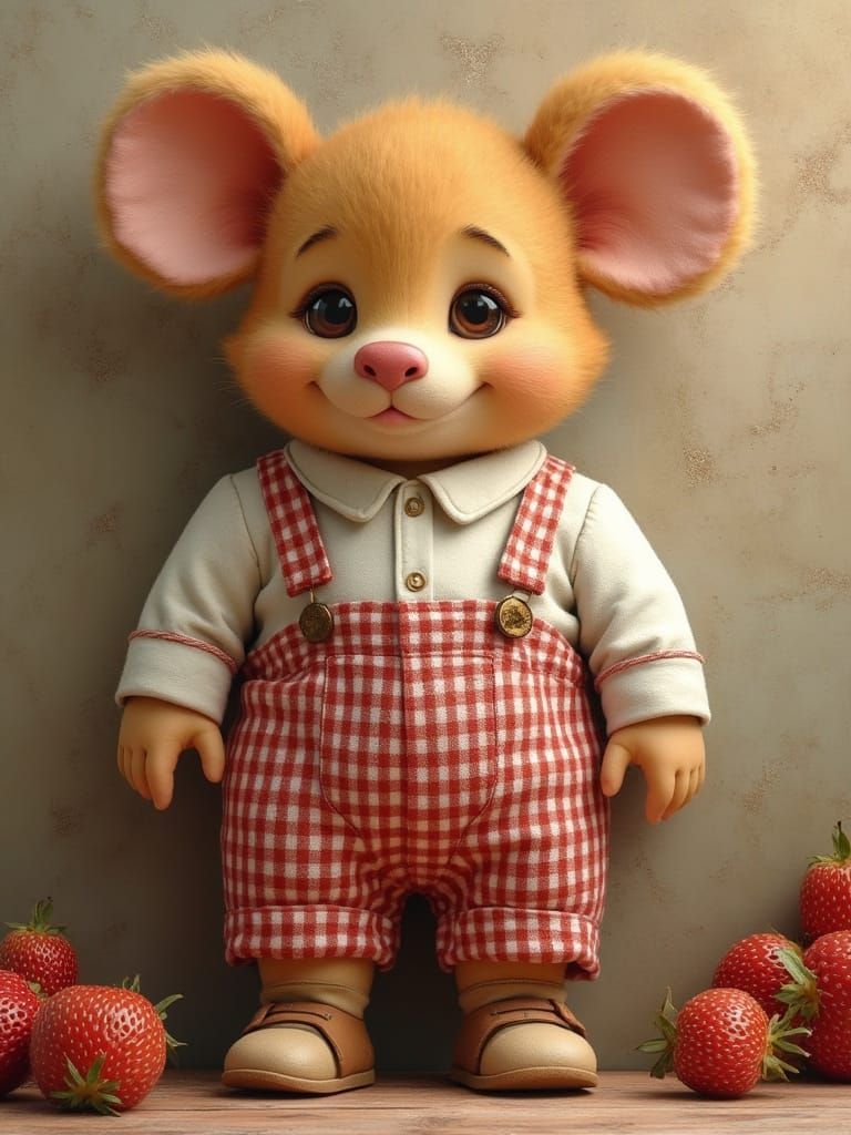 Very Small Creature Wearing Enormous Gingham Knickerbockers