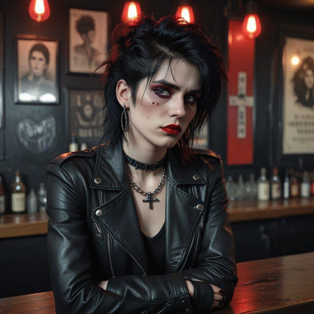 Heartbroken Goth Boi Crying Black Tears