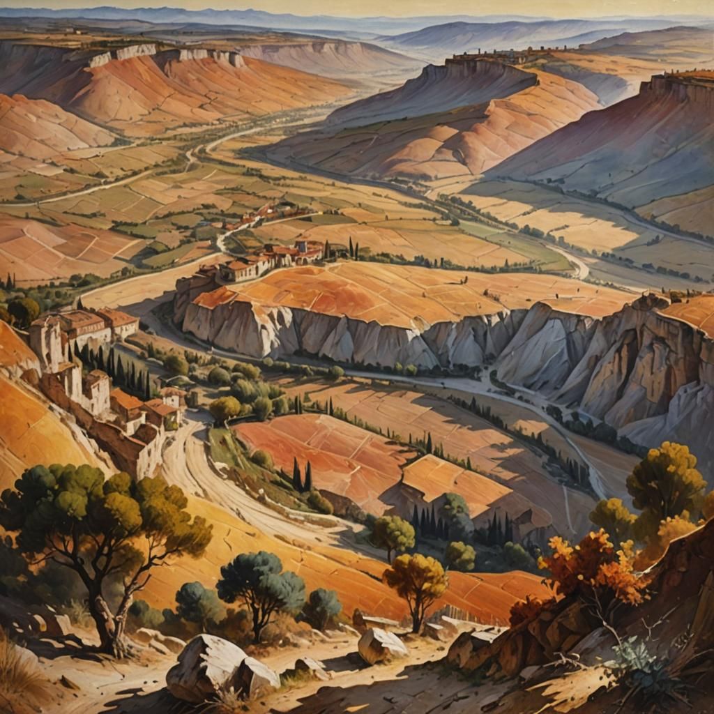 Photorealistic Italian Landscape in Brilliant Colors