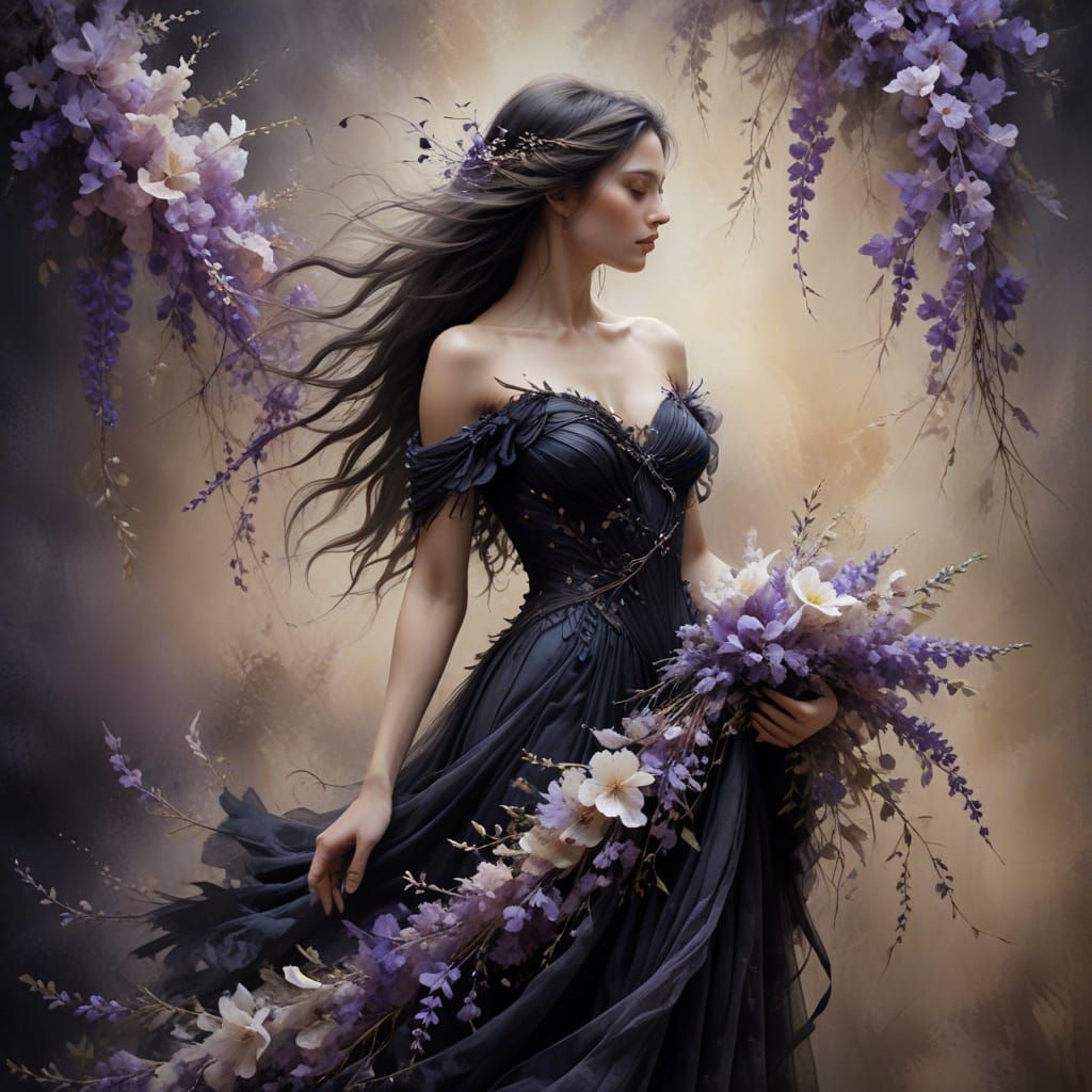 Raven Silhouette in Lee Bogle Style