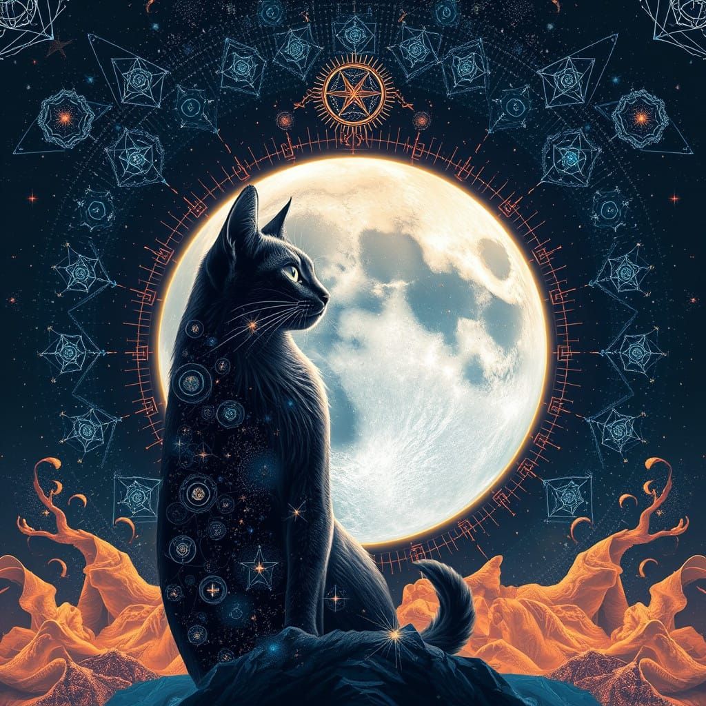 Fibonacci Cat in Celestial Harmony