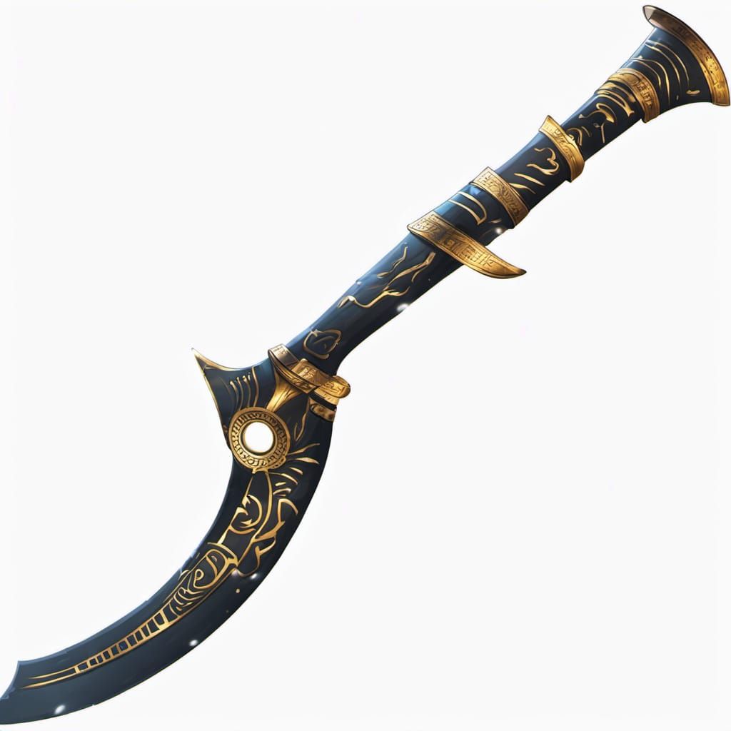Legendary Egyptian Khopesh with Glowing Glyphs