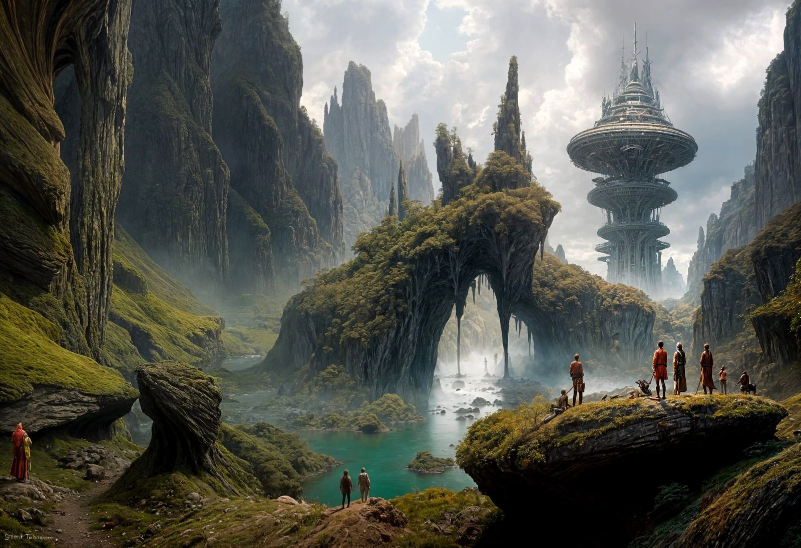 Detailed Abstract Alien Portrait in Hyperrealism