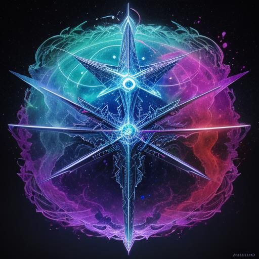 Holographic Cursed Mystic Sword by Pablo Amaringo