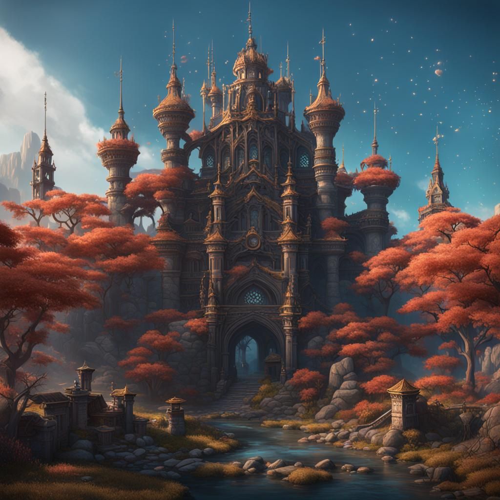 Fantastical Matte Painting in Deep Color