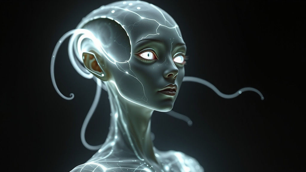 Ethereal Alien Woman in Luminous Digital Art