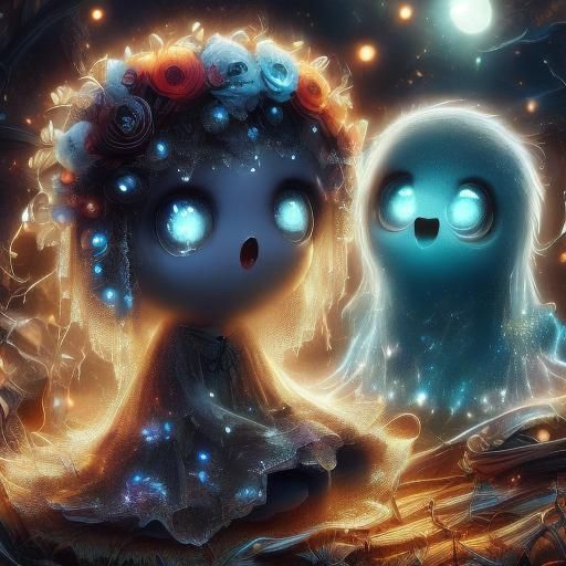 Cyberpunk Demoness Portrait with Glowing Eyes