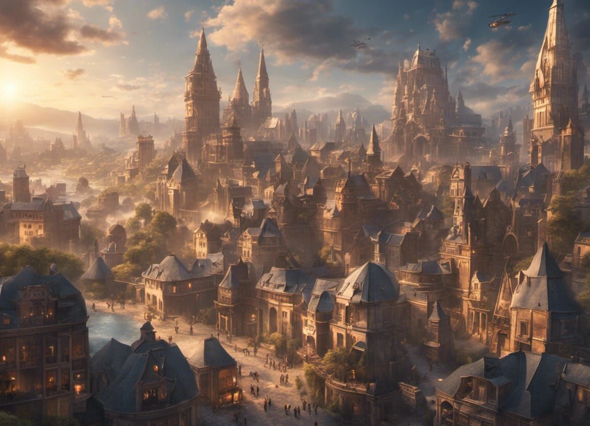 Realistic Fantasy City in UHD