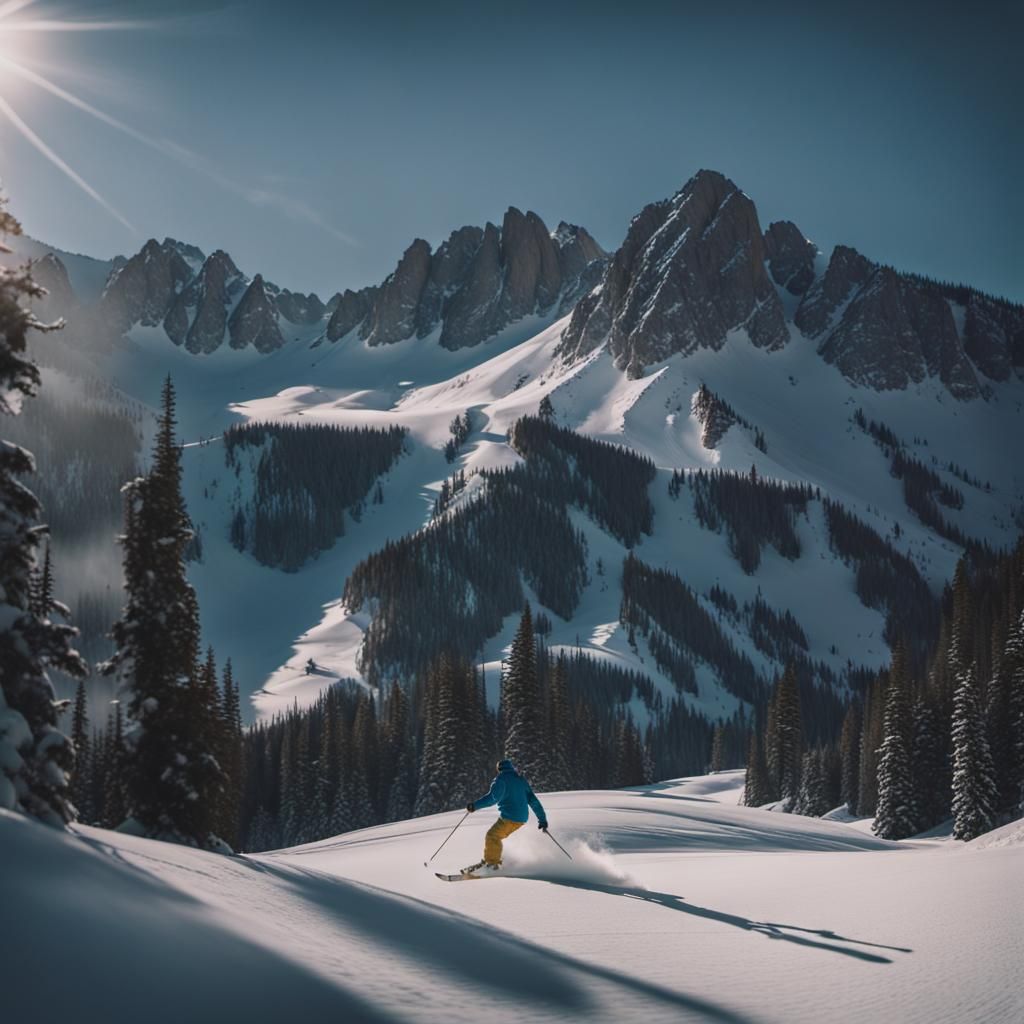 Perfect Ski Day at Alta in Traditional Style