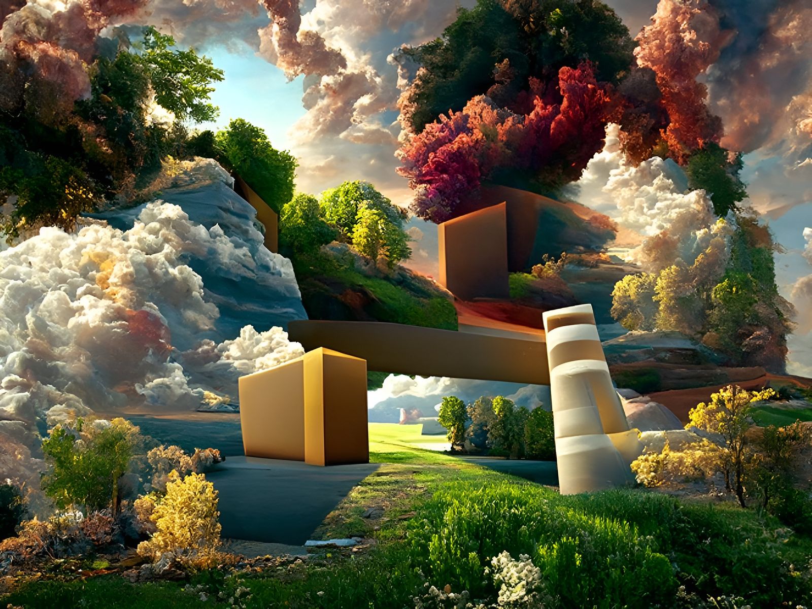 Epic Colorful Landscape Vista in Unreal Engine